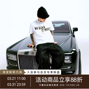 T恤男女潮 迷彩2.0系列8字迷彩贴布烫钻短袖 WHOOSIS 不知其名