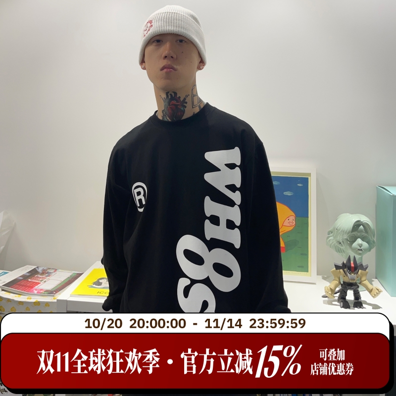WHOOSIS幻影logo长袖秋冬打底t恤