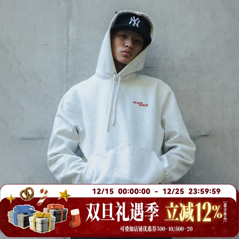 WHOOSIS（不知其名）8字小logo连帽卫衣帽衫春秋情侣百搭校园男女