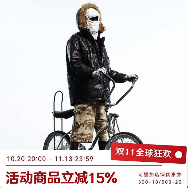 WHOOSIS(不知其名)毛里中长棉服外套大衣秋冬保暖简约美式男女