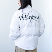 WHOOSIS 不知其名 浪漫字体刺绣90鸭绒羽绒服外套保暖秋冬男女