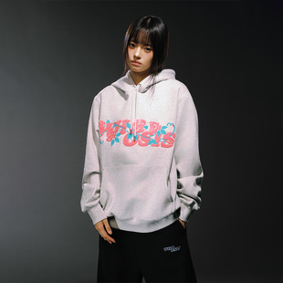 卫衣秋冬男女 花卉LOGO天丝绒立体毛巾绣帽衫 WHOOSIS 不知其名