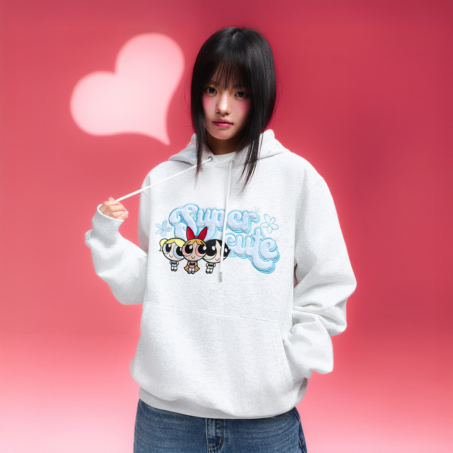 【飞天小女警联名】WHOOSIS 人物刺绣帽衫卫衣秋冬情侣卡通男女潮图片