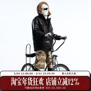 WHOOSIS（不知其名）毛里中长棉服外套大衣秋冬保暖简约美式男女