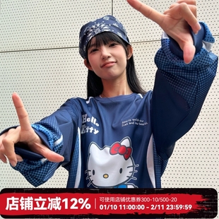 【HELLO KITTY官方联名】WHOOSIS 印花拼接足球服长袖运动男女潮