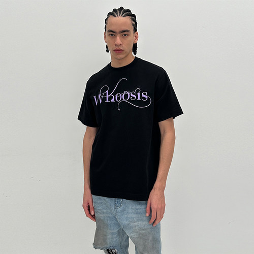 WHOOSIS浪漫字体短袖T恤