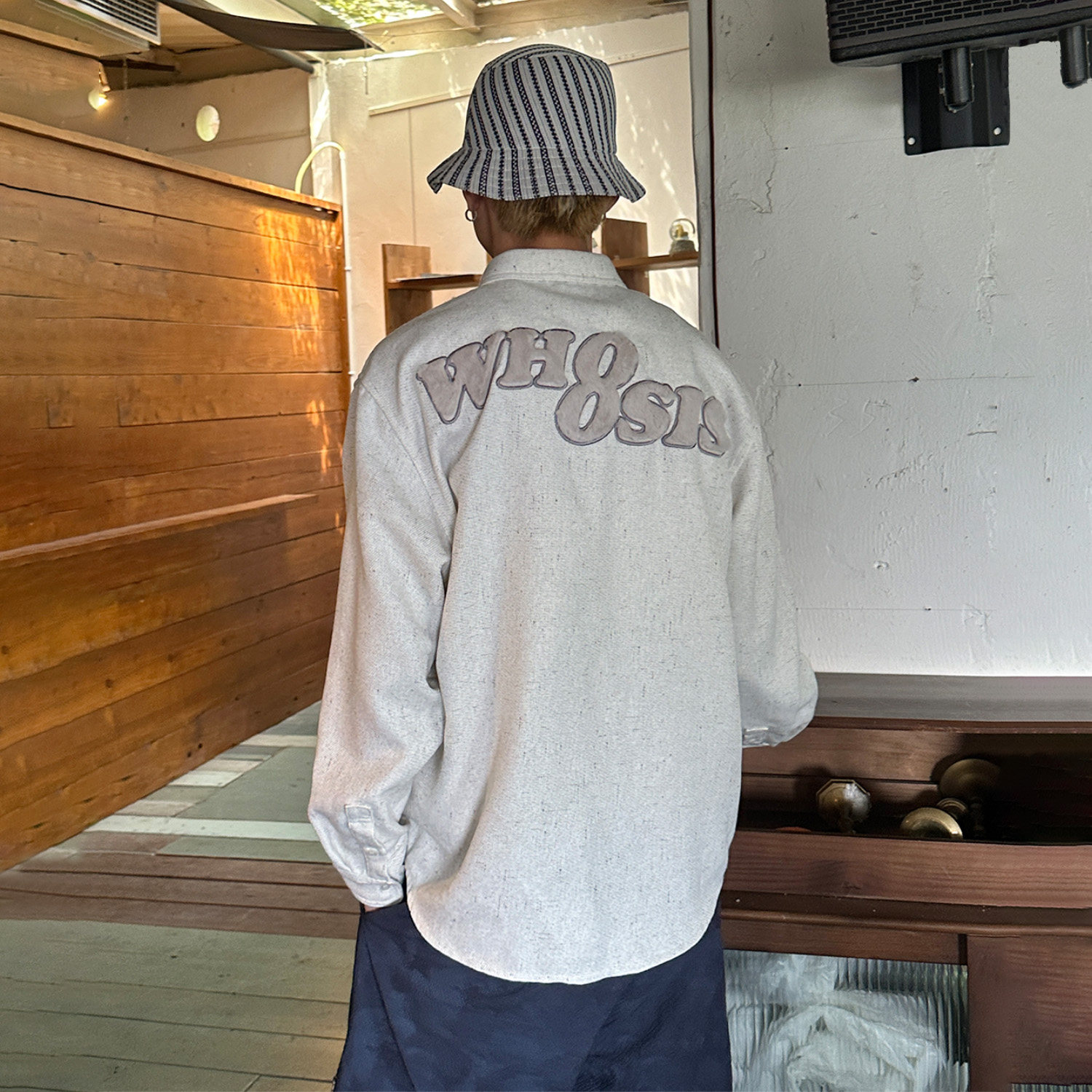 WHOOSIS（不知其名）毛绒贴布小香风长袖衬衫衬衣外套春秋情侣女,男装,衬衫,淘宝优惠券,粉丝福利购,淘宝优惠卷