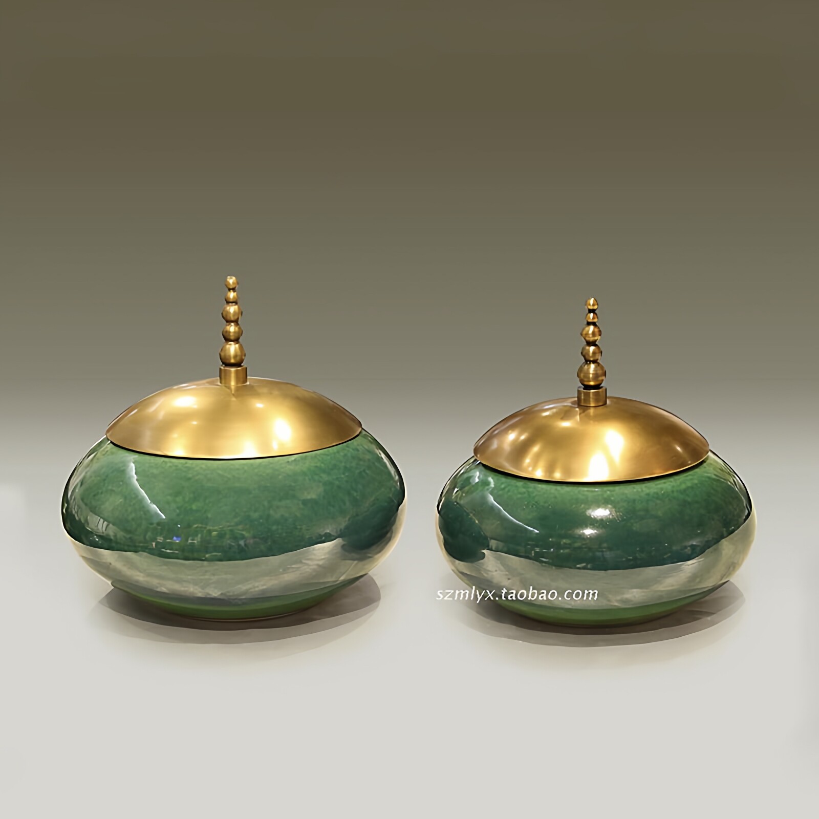 新中式现代欧式欧美样板间客厅家居饰品新房装饰品陶瓷储物罐摆件