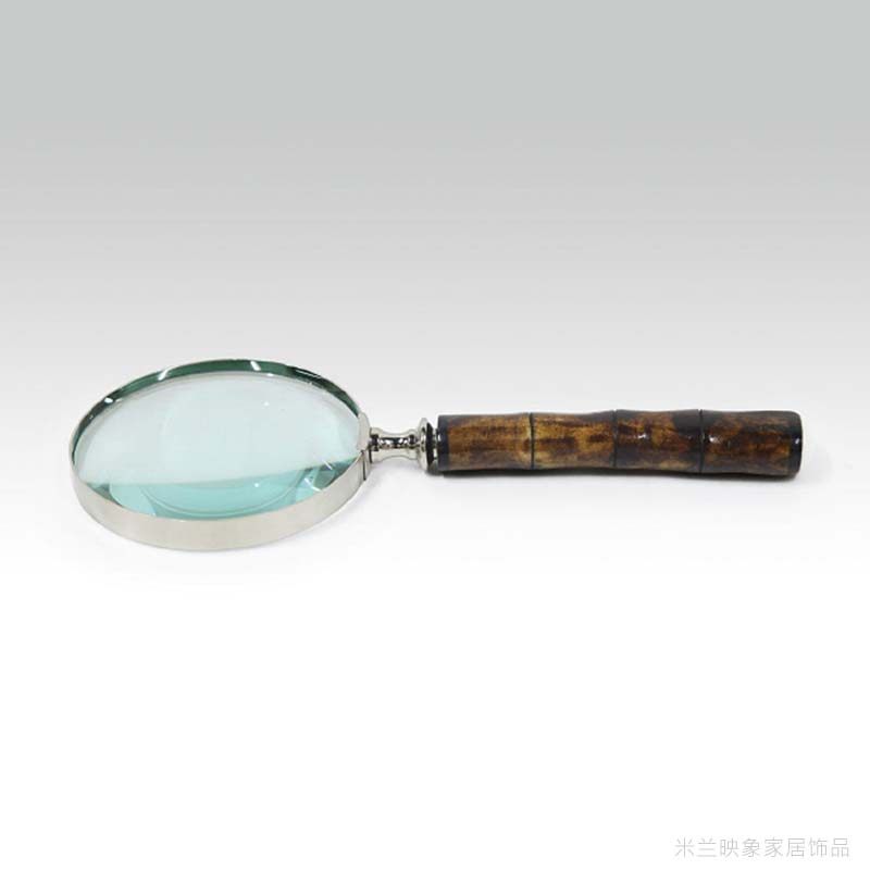 欧式风复古样板间放大镜书房摆件