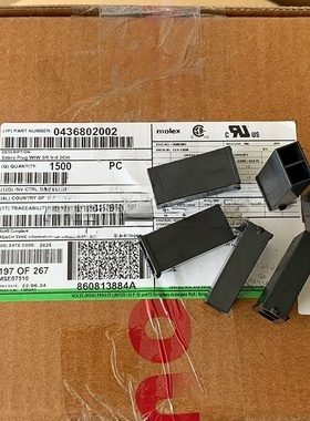 Molex连接器 436802002 43680-2002 2PIN胶壳 7.5mm间距 原装现货