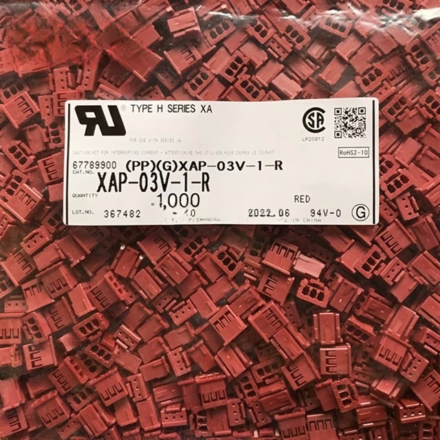 JST连接器 XAP-03V-1-R 接插件胶壳红色3PIN 2.5mm间距 原装现货