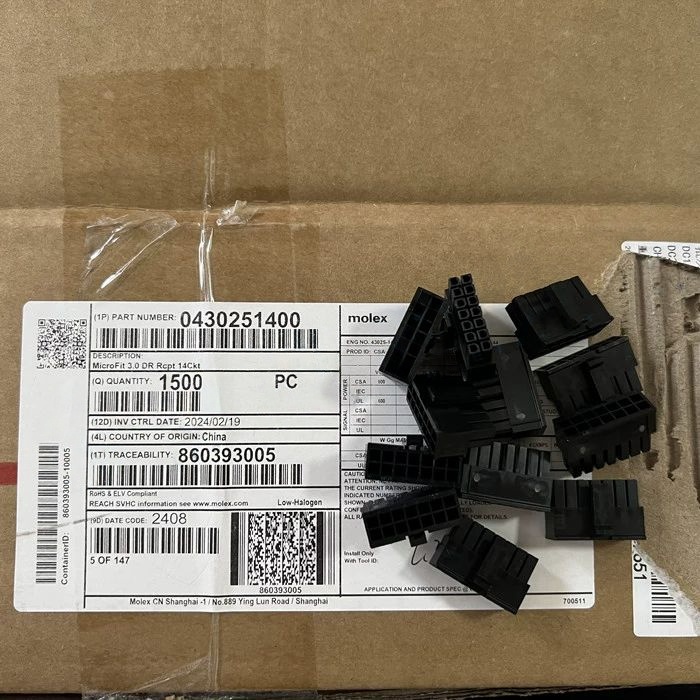 molex连接器 430251400 43025-1400 14PIN胶壳 原装现货 一个起售