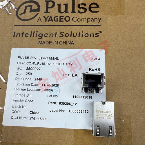 PULSE 10G万兆单口1X1RJ45适配X550网卡网口插座连接器JT4-1158HL