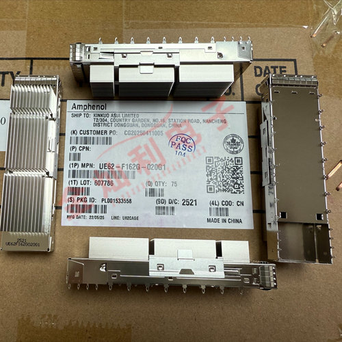 Amphenol OSFP-RHS Cage 屏蔽罩 带散热器 UE62-F162G-020G1 原装