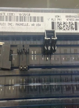 MOLEX连接器 705510001 70551-0001 2.54mm 2P针座 弯脚 原装现货