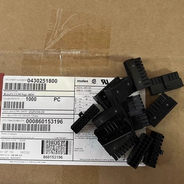 molex连接器 43025-1800 430251800 18Pin胶壳 原装现货 一个起售