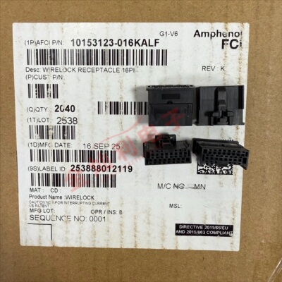 Amphenol 10153123-016KALF&116KALF 线对板 WIRELOCK HSG 16PIN