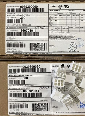 Molex连接器 3930-0060 39-30-0060 39300060 5569-06A2-210 原装