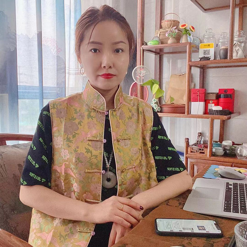 复古唐装新中式宋锦提花桑蚕丝圆领盘扣对襟宽松马甲上衣女