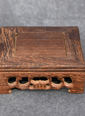 印章底座正方形玉玺摆件底托木质