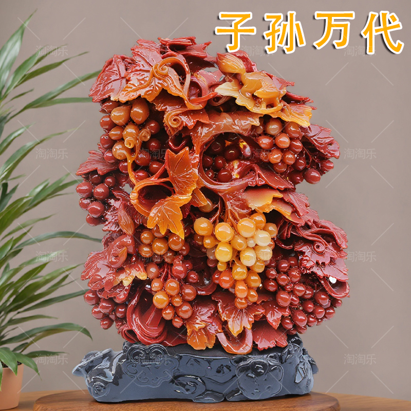子孙万代摆件天然玉石