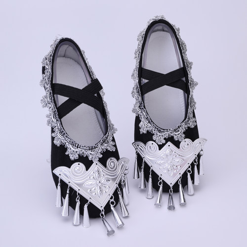 新款少数民族舞蹈鞋男女瑶族侗族彝族苗族壮族土家族舞蹈鞋演出鞋