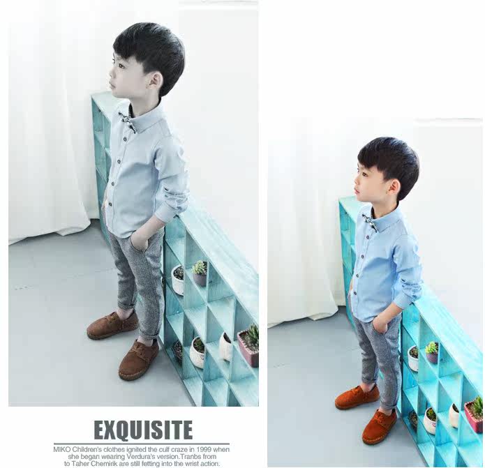 Chemise garcon à manche longue - Ref 2076324 Image 3