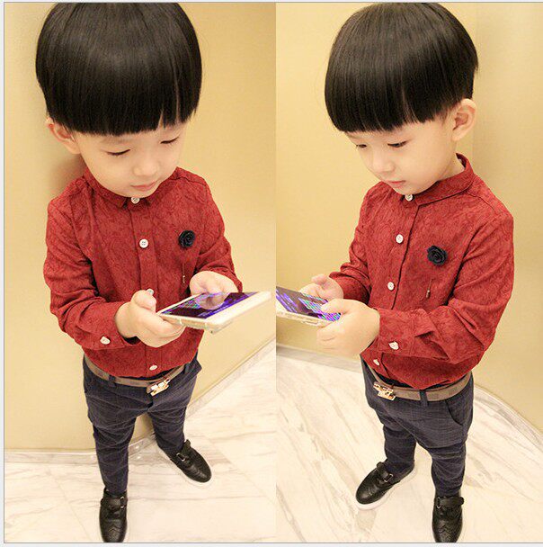 Chemise garcon à manche longue - Ref 2074620 Image 4