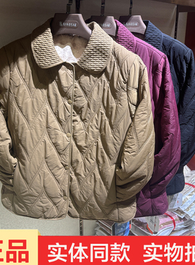 实体552272冬新款女羊绒立领棉衣外套时尚百搭休闲保暖棉服上衣