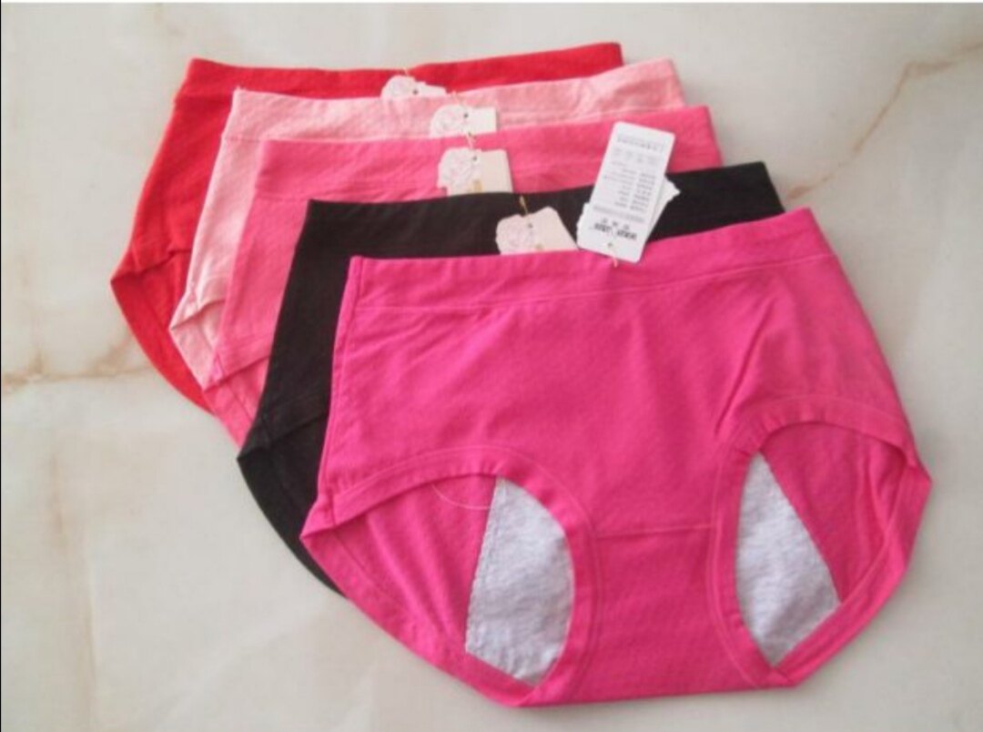 时尚防漏女三角裤舒适柔软贴身卫生裤经期安全短款天丝棉中腰内裤