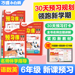 万唯小白鸥预习视频课五升六年级2025秋