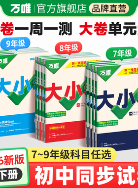 2026新版万唯中考大小卷上册下册同步试卷全套人教版七年级八年级九年级同步新教材语文数学英语物理化学道法历史测试卷子万维教育