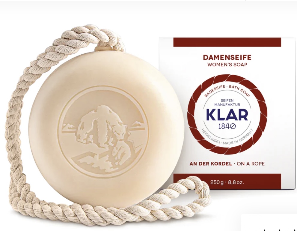 德国进口Klar 1840女士绳状沐浴皂香皂不含棕榈油 250g