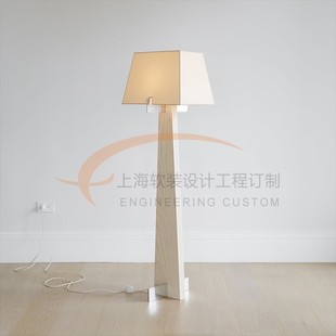 LUCIE LAMP中古风木纹手工定制落地灯侘寂风中世纪定制地灯 FLOOR