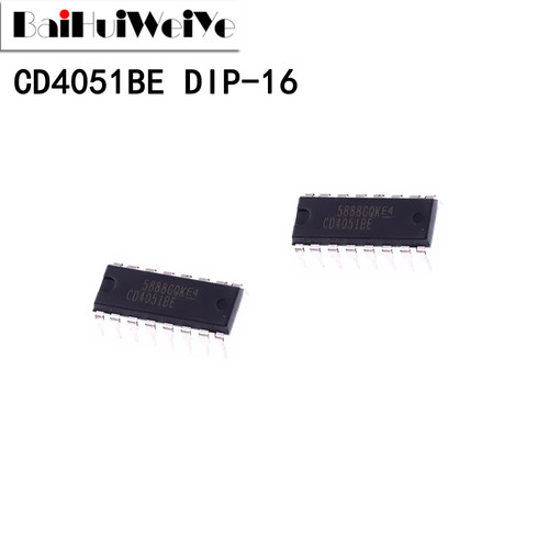CD4051BE CD4051 直插 DIP-16  CMOS逻辑器件 模拟开关芯片 全新