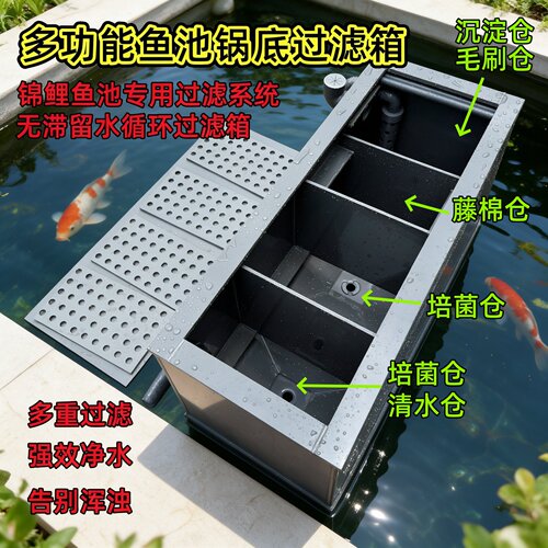 PP加厚带干湿分离锅底过滤箱