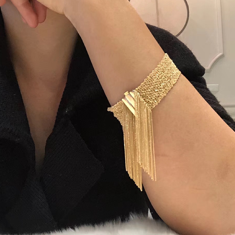 chen-cai/陈蔡之间欧洲金丝编织首饰18k黄金手链手镯