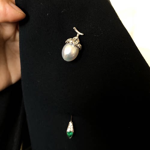 澳白南洋天然海水珍珠胸针女