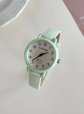 小清新学生手表绿色甜美系ins高颜值韩版简约初高中生森系学院风