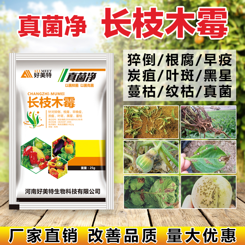 好美特真菌凈長(zhǎng)枝木霉微生物菌劑蔬菜果園滅疫病葉斑根腐炭疽蔓枯