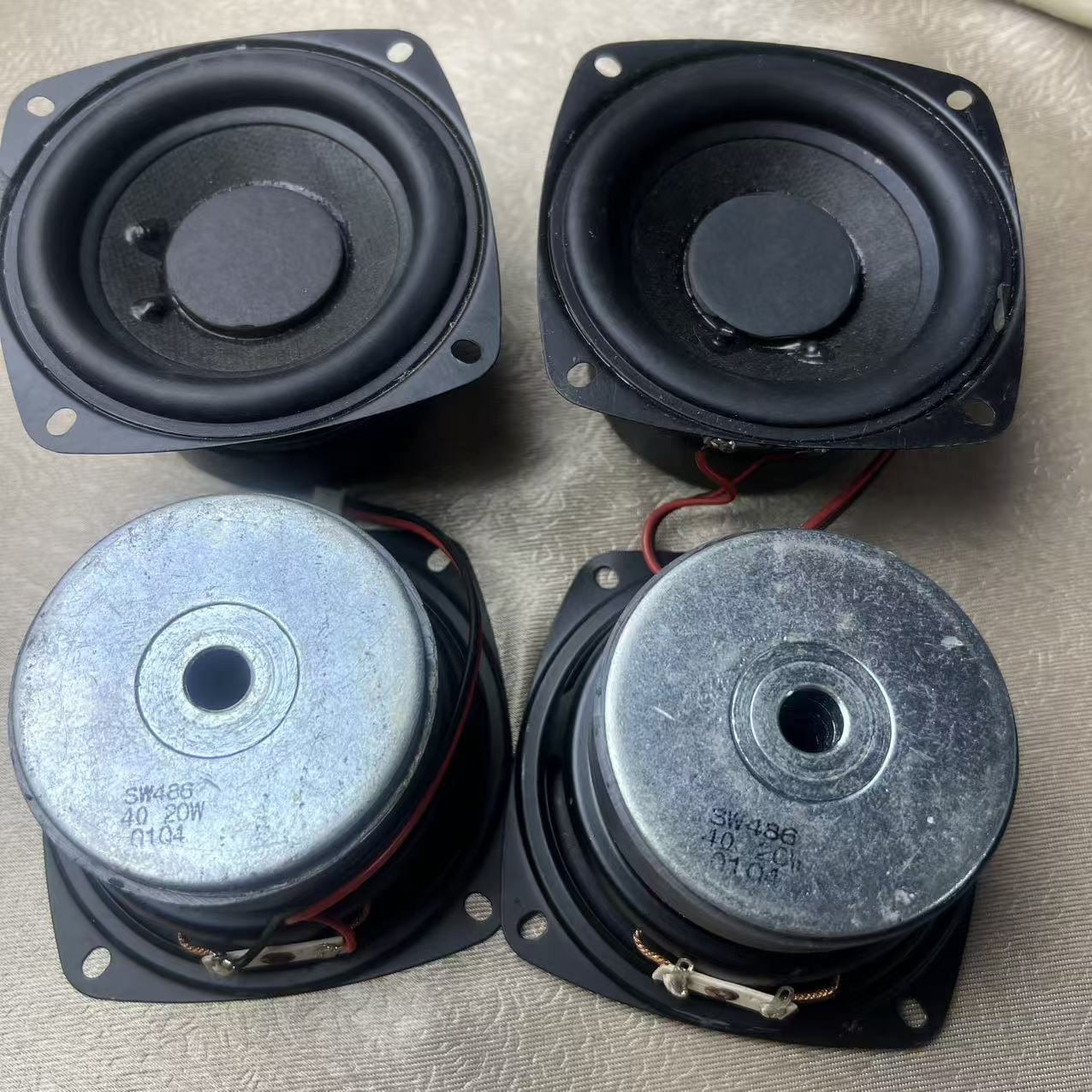 拆机喇叭 品牌音箱上拆机的喇叭3.5寸重低音扬声器4欧20W书架音箱