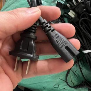 铜线显示器打印机电源线国标8字尾0.5平方两孔电源线2孔八字尾1米