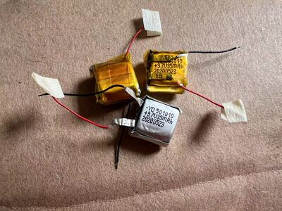 DIY聚合物锂电池华强北三代四代五代TWS蓝牙耳机电池501010 35mah