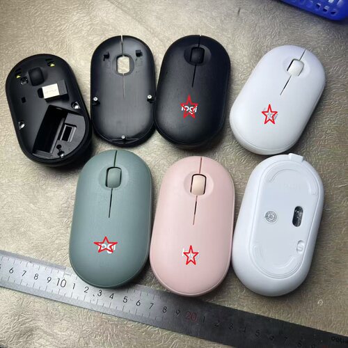 鹅卵石2.4G无线鼠标蓝牙双模静音家用办公笔记本手机平板蓝牙鼠标
