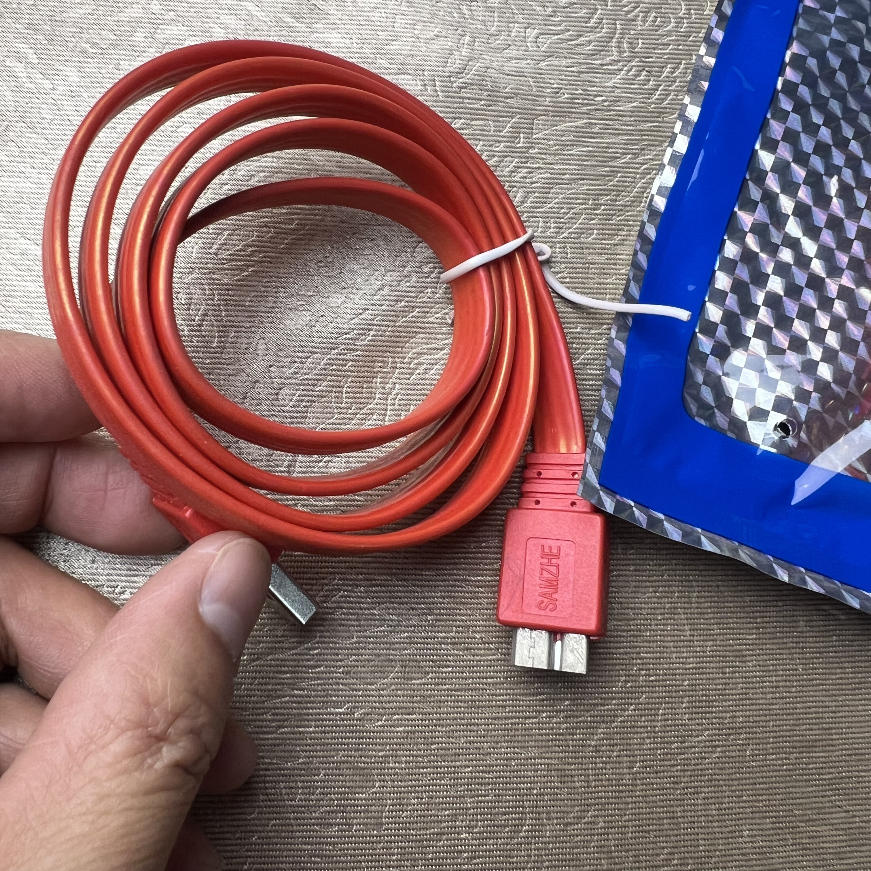 5Gb山择移动硬盘数据线usb3.0连接西部wd东芝希捷seagate硬盘盒电脑笔记本延长适用三星note3充电toshiba