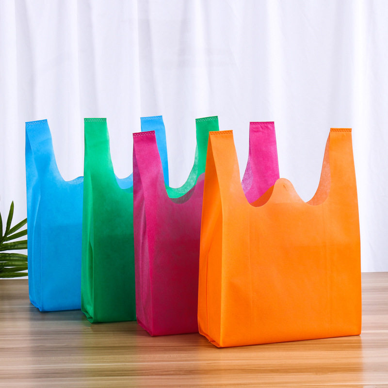 环保无纺布背心袋专业生产厂家购物袋外卖打包袋