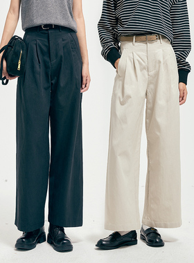 特价，不退不换。莱赛尔棉直筒休闲9分裤立体裥褶长裤附腰带