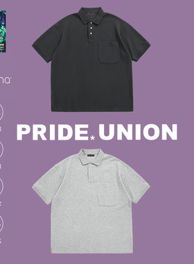 PRIDE UNION骄傲集结索罗娜凉感日系廓形刺绣重磅短袖POLO衫新款