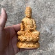 崖柏木雕坐莲托瓶观音菩萨像家用车载佛堂供奉实木佛像工艺品摆件