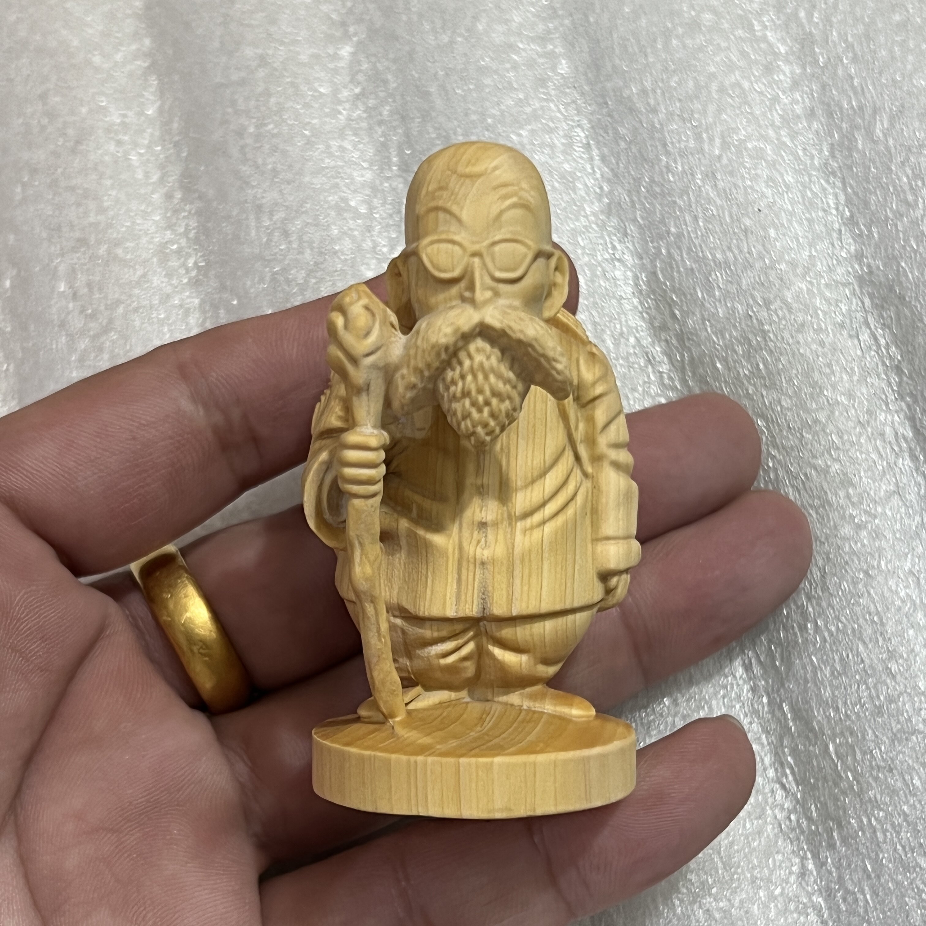 黄杨木动漫龟仙人人偶七龙珠爷爷